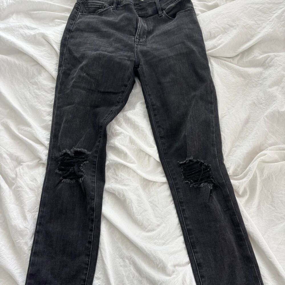 PACSUN High Waisted Ripped Skinny Sz S Women's Black Jeans
